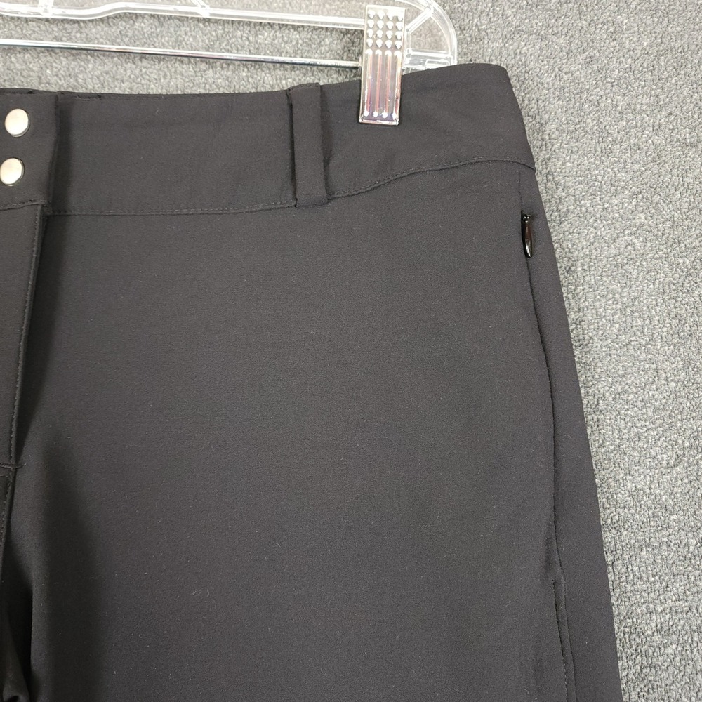 Adidas Womens Golf Pants Size 6‎ Black Flat Front Zipper Pockets Performance - Picture 2 of 11